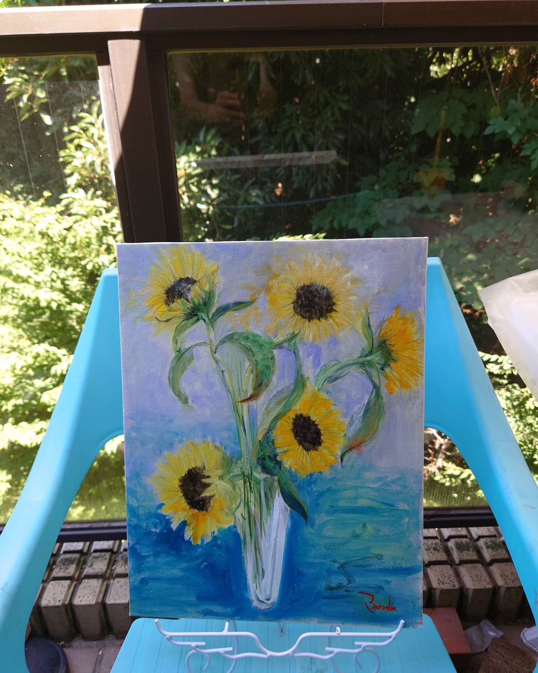 Sunflowers in blue 2023